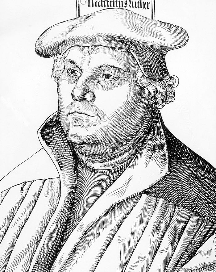Martin Luther. Holzschnitt von Hans Brosamer, um 1530