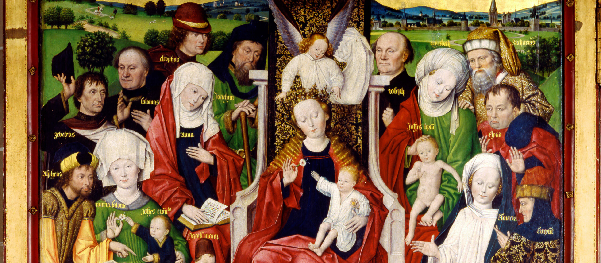 Ausschnitt der heiligen Großfamilie von Derick Baegert