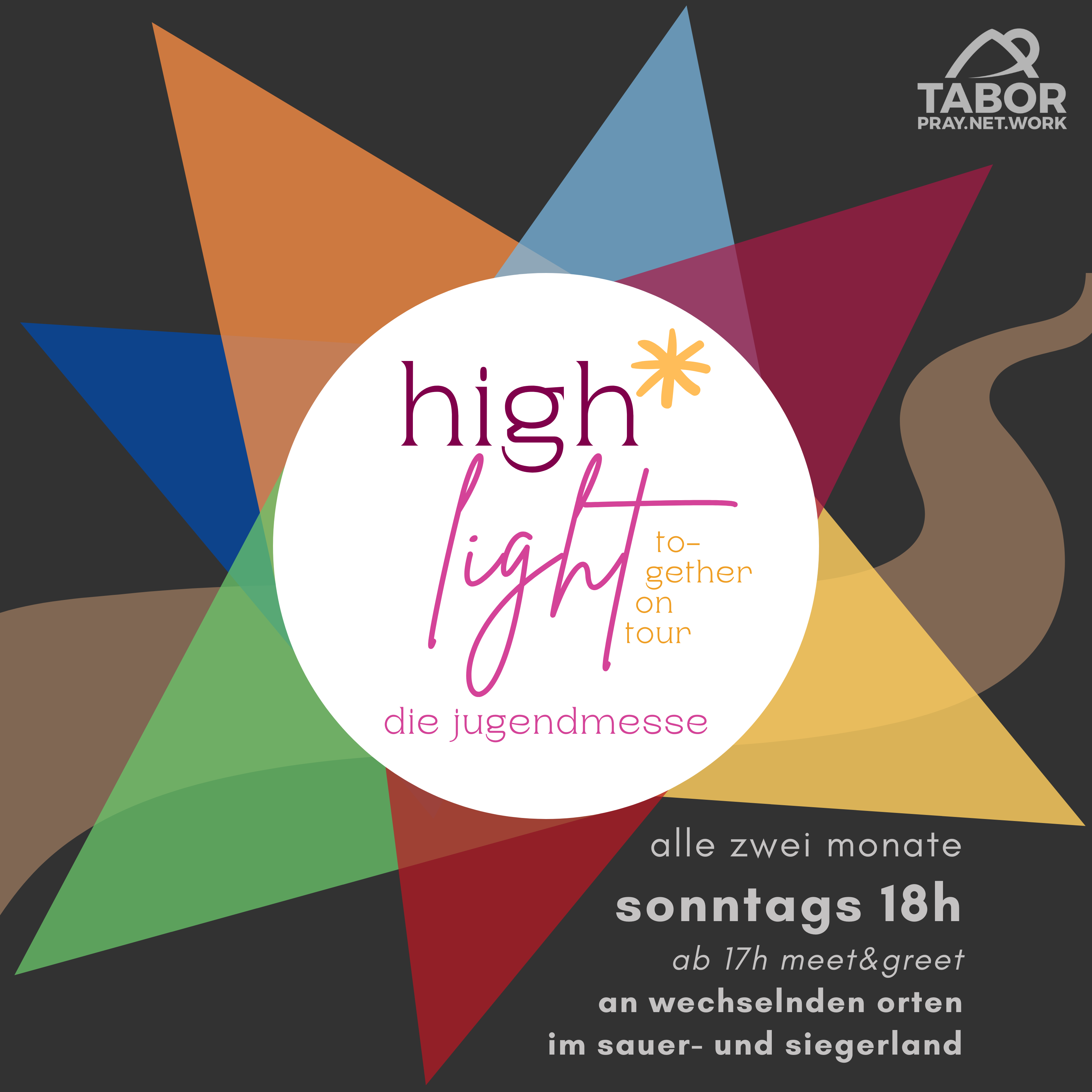 Das Plakat der mobilen Jugendmesse „High*light“