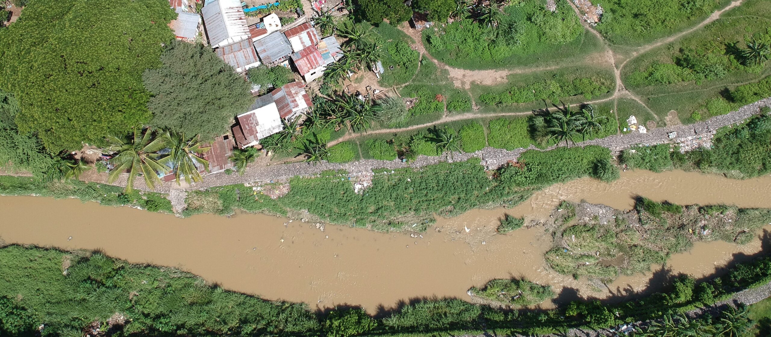 Mananga-Fluss (übergetreten) in Cebu-City auf den Philippinen