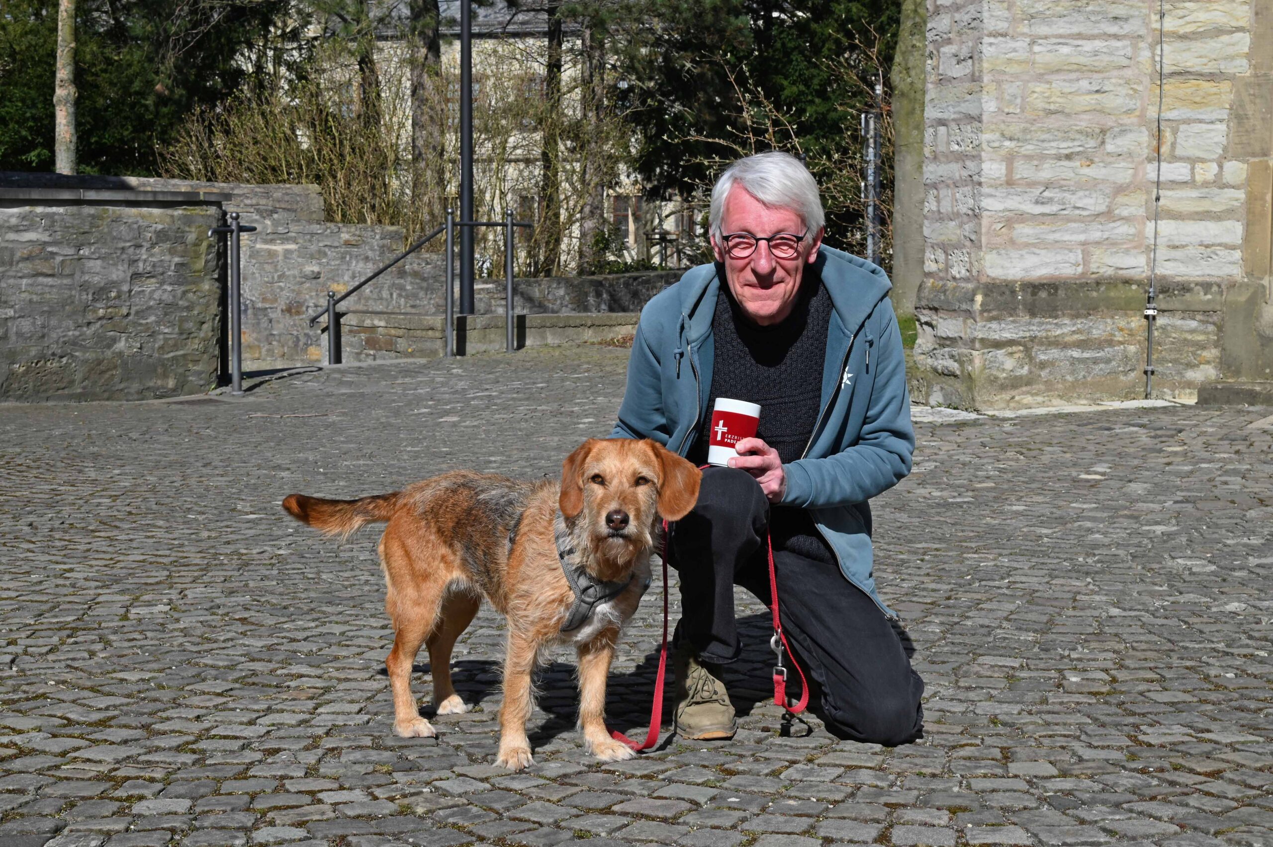 Rainer Böttchers - mit seinem Hund „Duna“