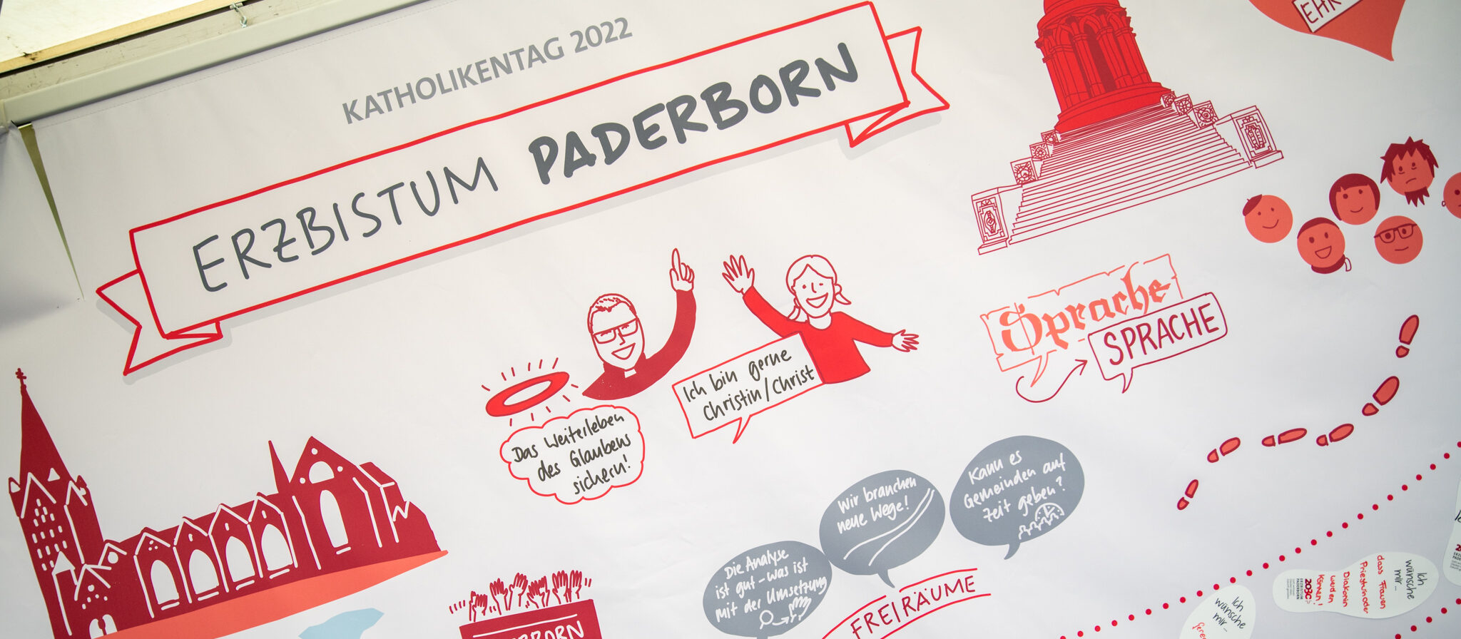 Ein Ausschnitt vom Stand der Paderborner auf dem Katholikentag.