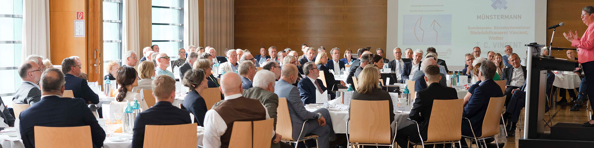 Der Tag für Unternehmerinnen und Unternehmer fand wieder als Präsenzveranstaltung im Westfälischen Industrieklub in Dortmund statt. Foto: Michael Bodin / Erzbistum Paderborn
