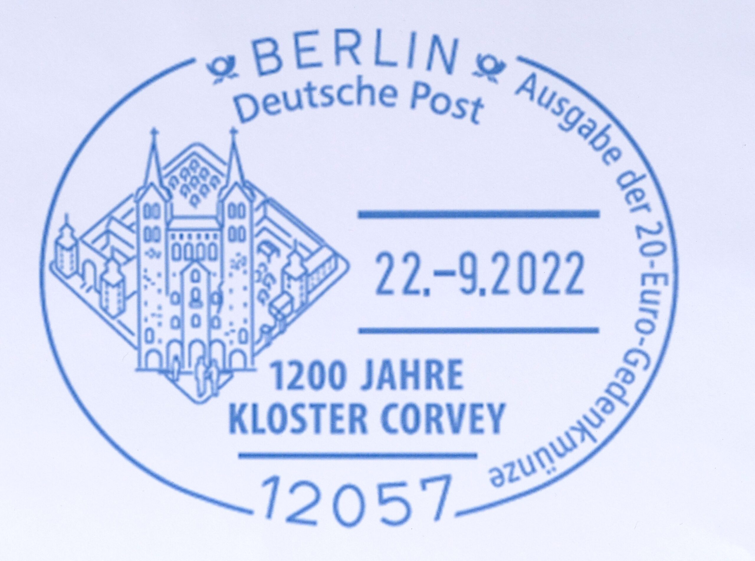 Der Stempel zur Münzausgabe erscheint am 22. September und zeigt das Motiv der Gedenkmünze.