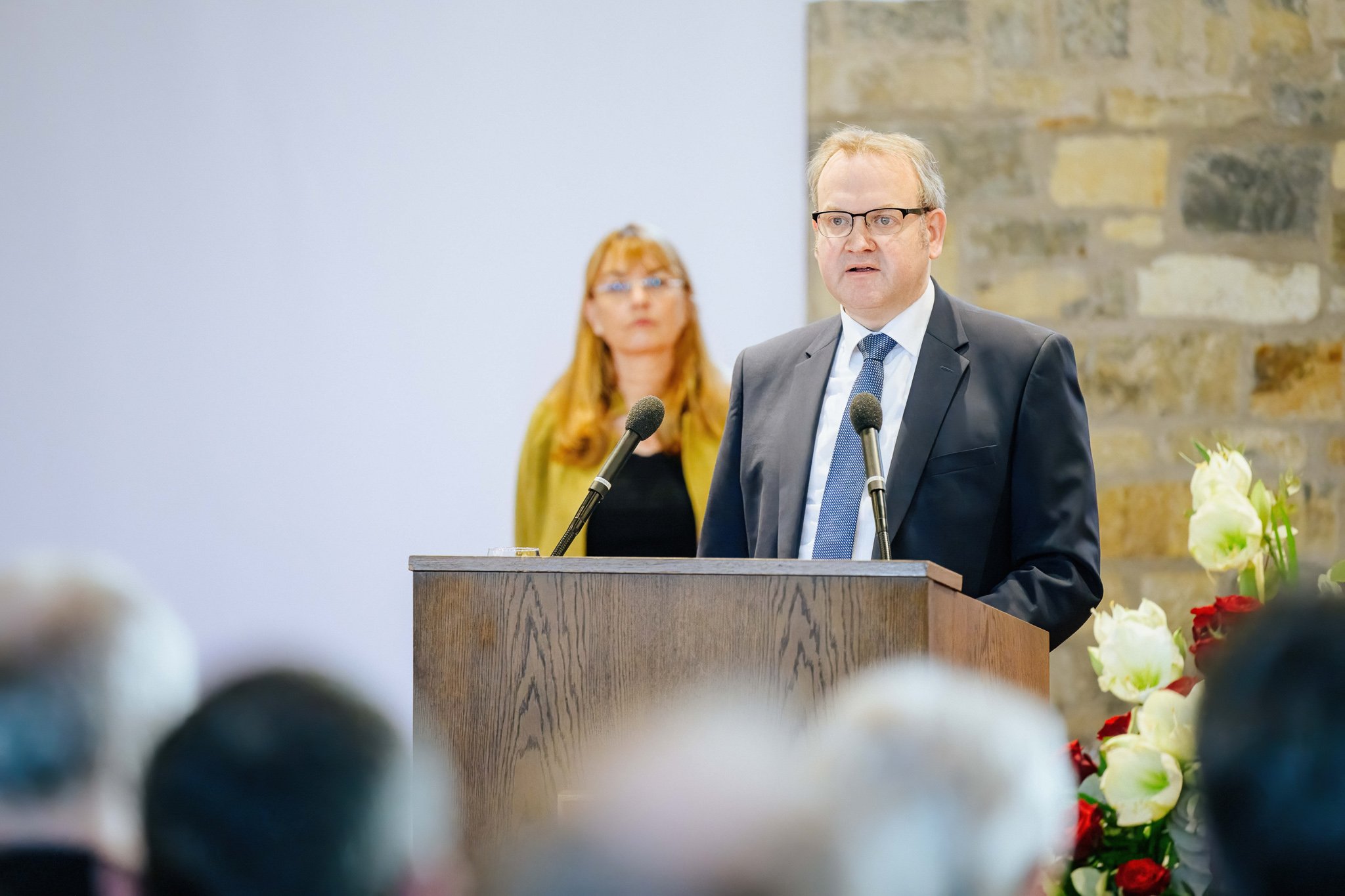 Rede von Marcus Baumann-Gretza und Carmen Matery-Meding.