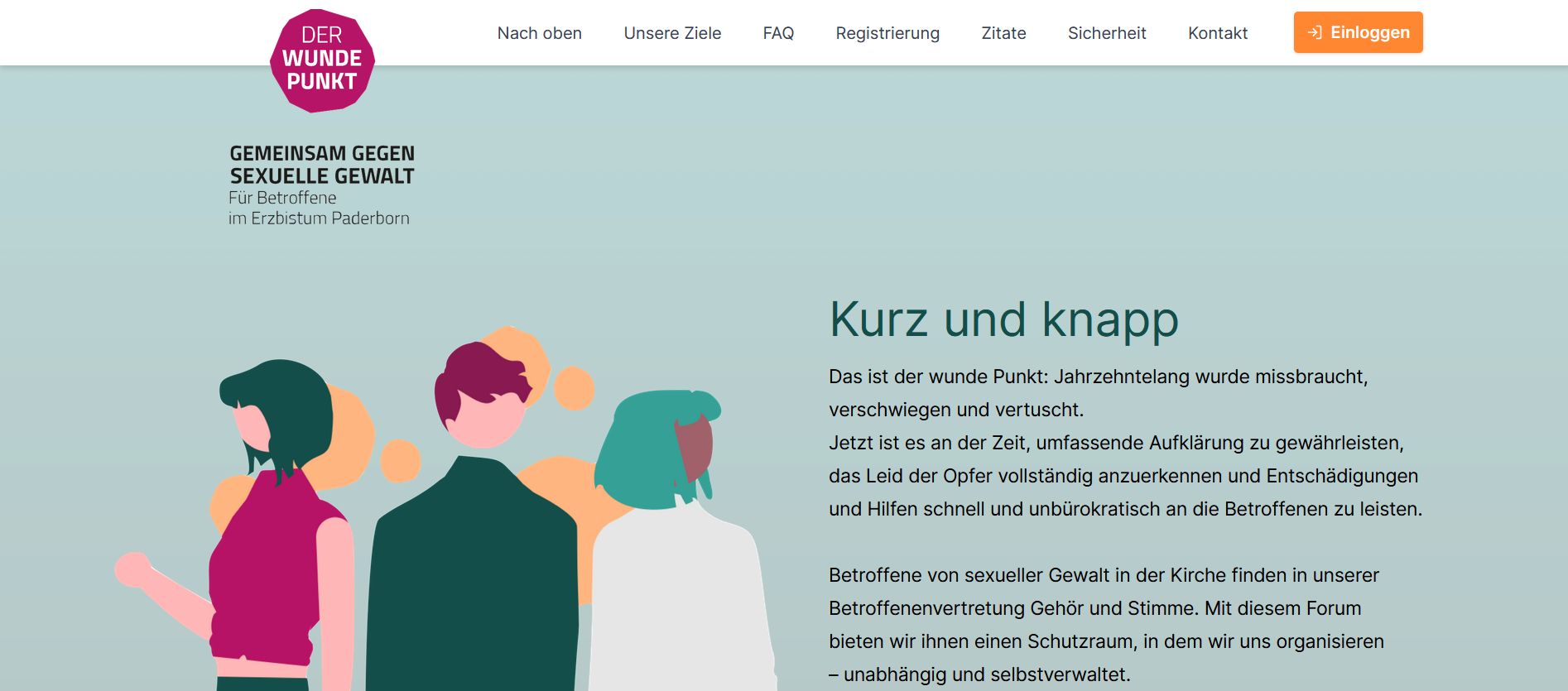 Die Betroffenenvertretung Paderborn hat eine eigene Homepage