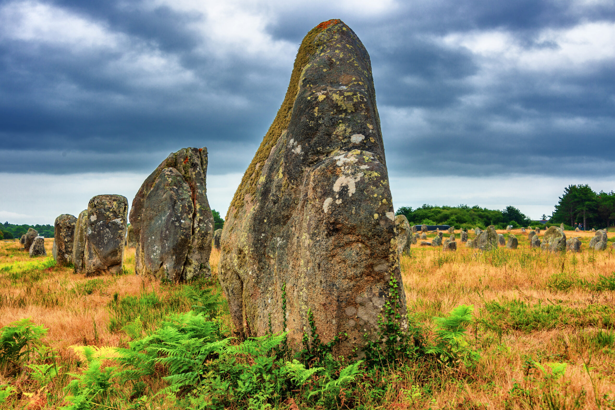 Ausrichtung der Carnac-Megalithe in der Bretagne, Frankreich