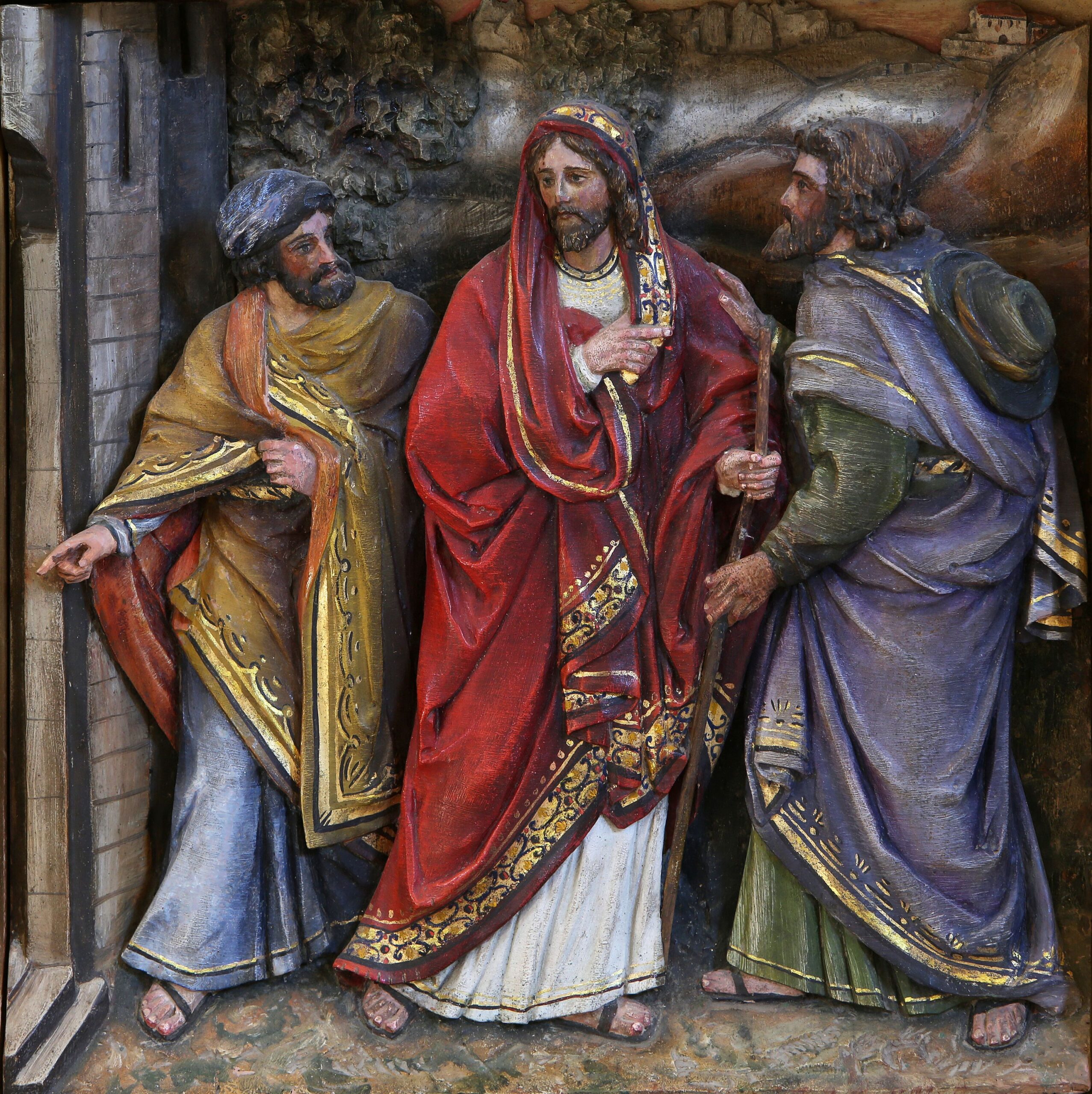 Emmaus-Jünger mit Jesus am Ostermontag