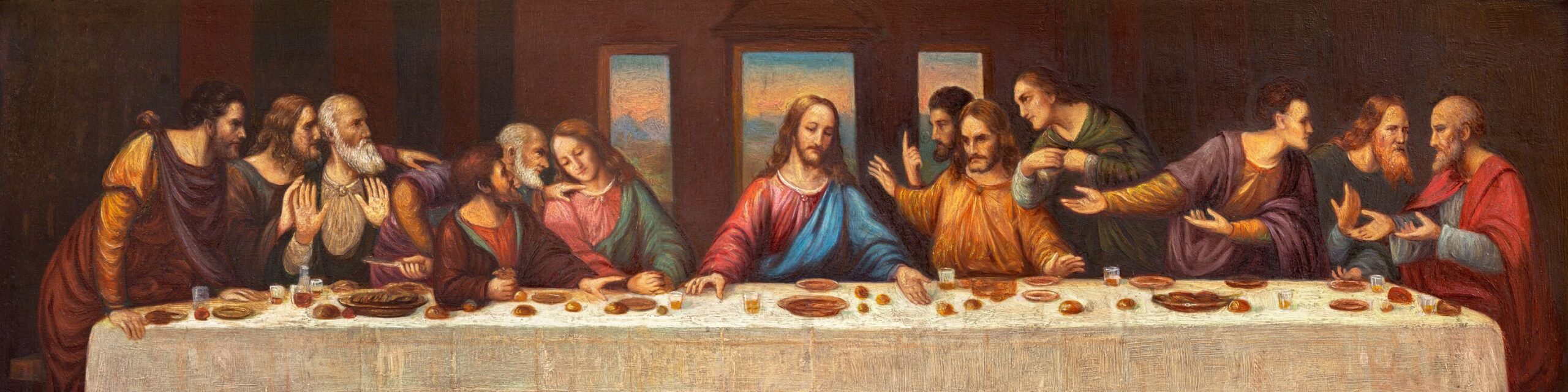 An Gründonnerstag beginn Jesus mit seinen Jüngern das letzte Abendmahl