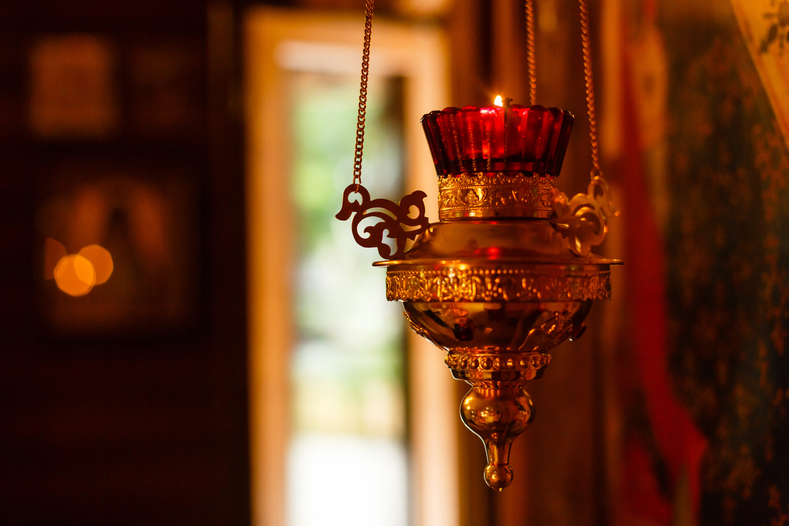 Ewiges Licht in einer Orthodoxen Kirche