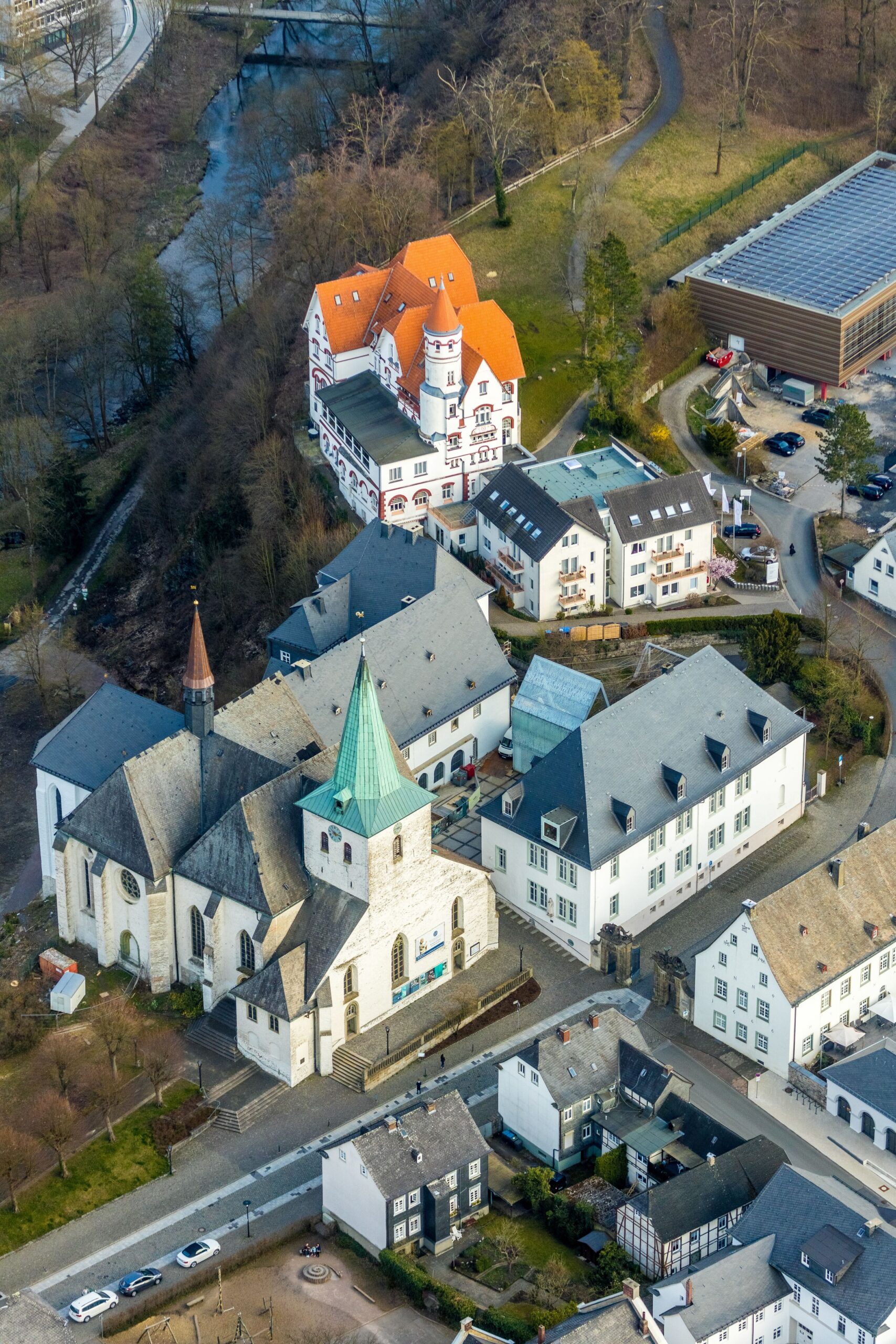 Das Kloster Wedinghausen von oben.