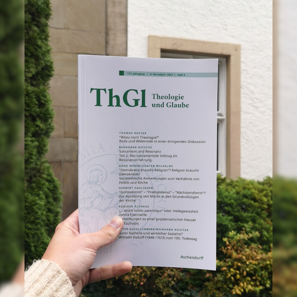 Cover der neuen Ausgabe von Theologie und Glaube