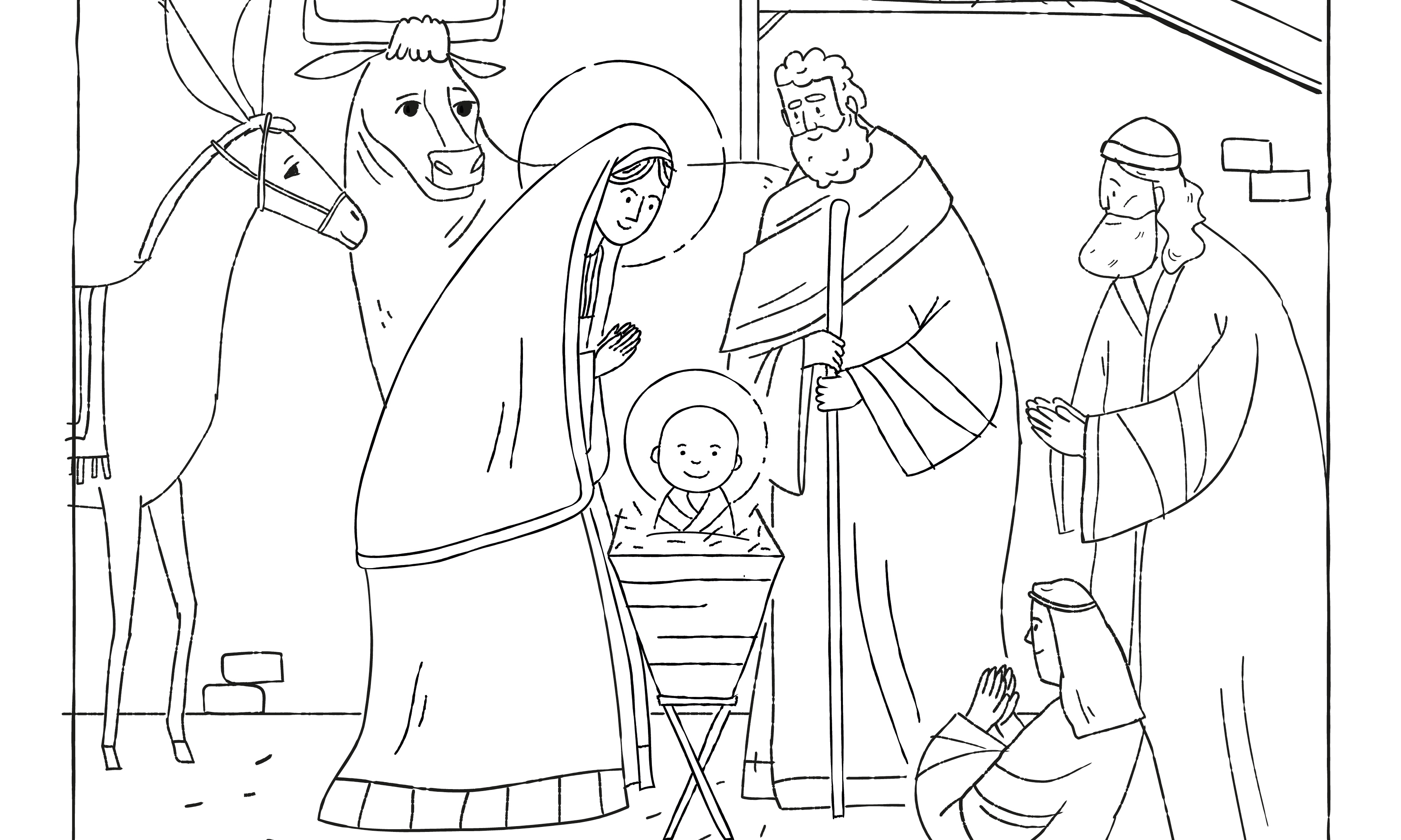 Die Szene von Weihnachten schlechthin: Jesus wird in einer Krippe im Stall geboren