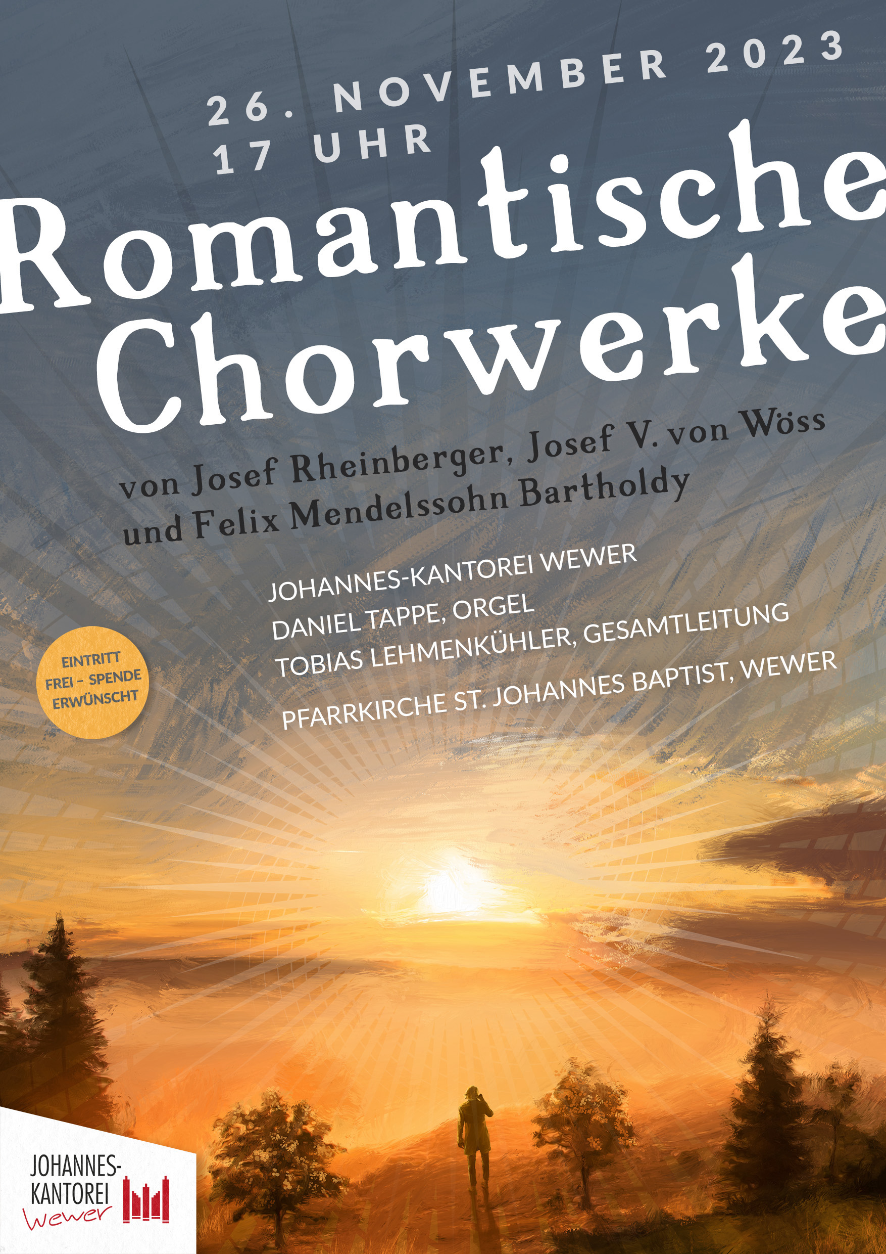 Konzertankündigung Johannes-Kantorei Wewer am 26. November 2023