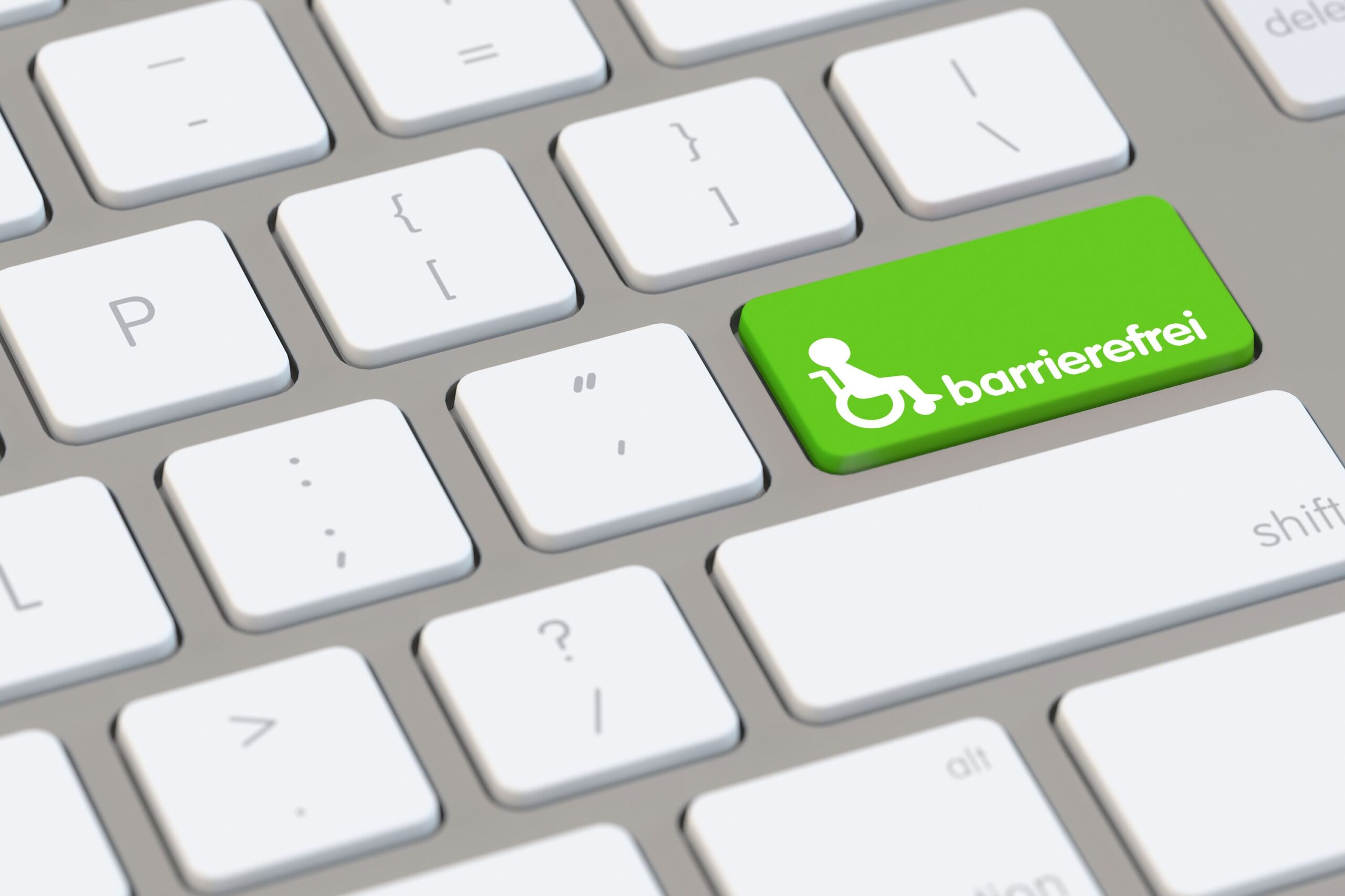 Barrierefrei-Taste auf einer Tastatur