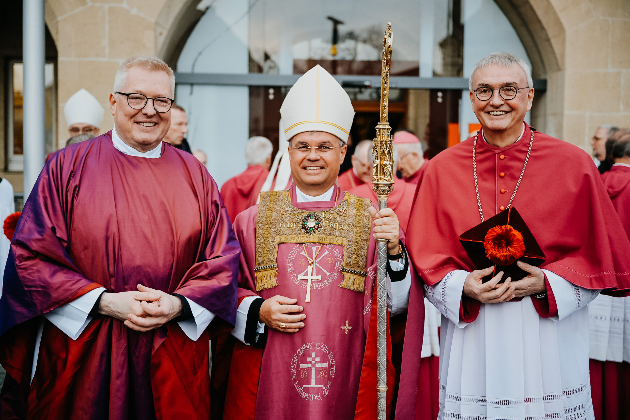 Erzbischof Dr. Udo Markus Bentz und die Generalvikare Prälat Dornseifer und Msgr. Bredeck