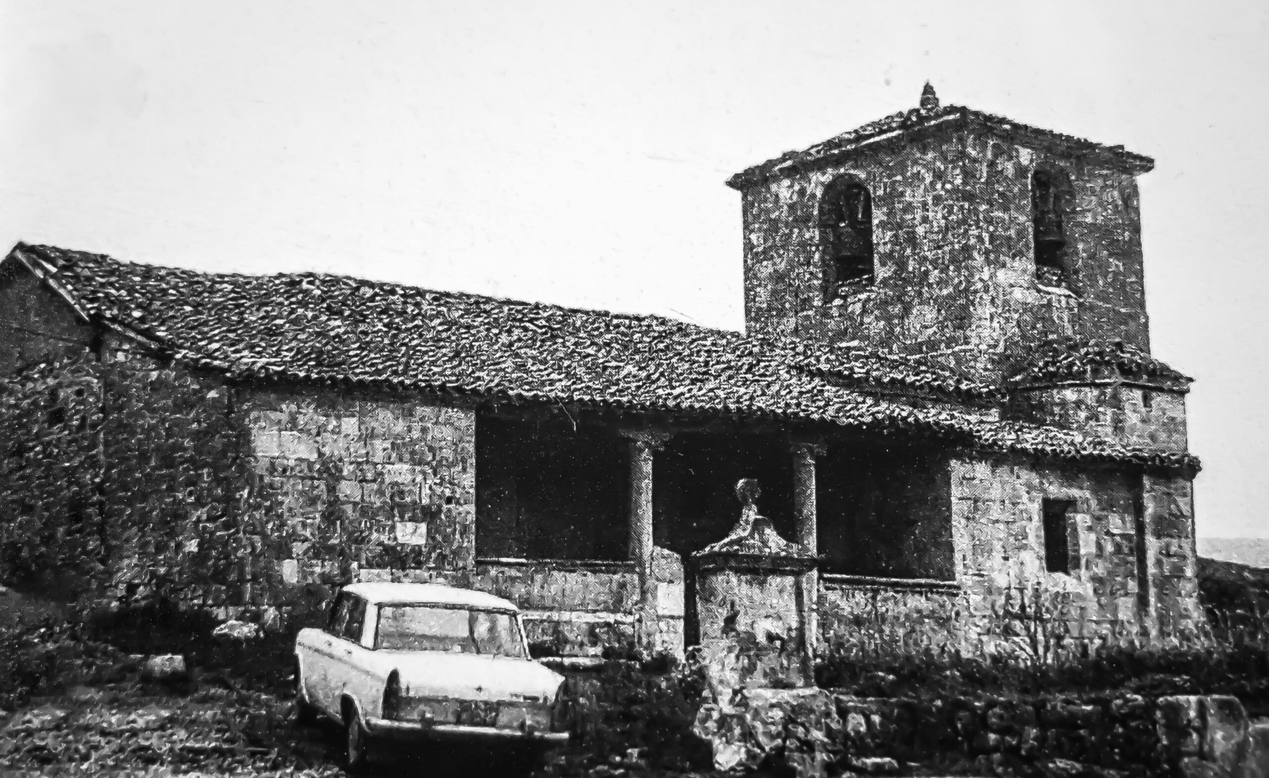 Historisches Foto der Kirche in Villaval