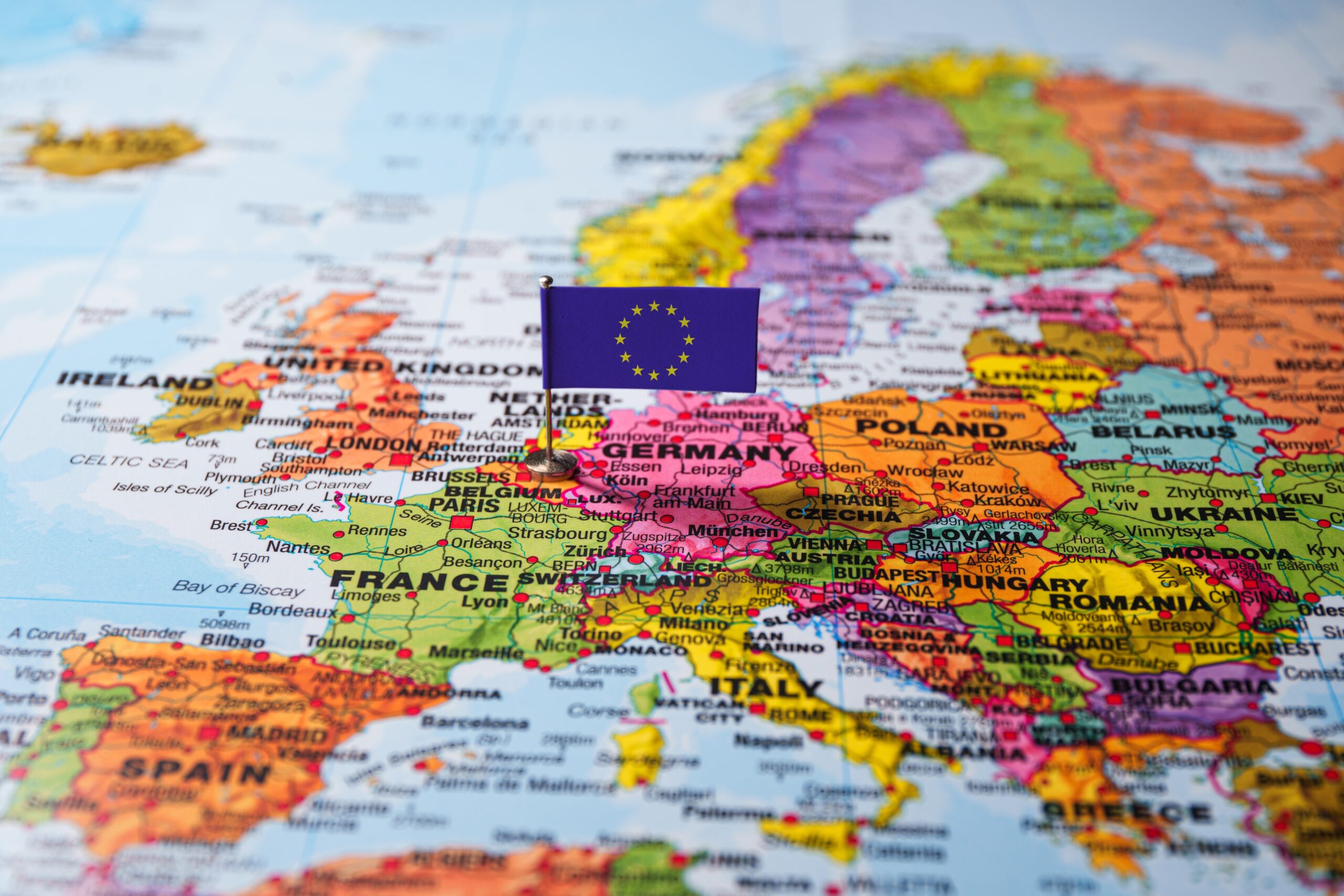 Europäische Union auf der Landkarte