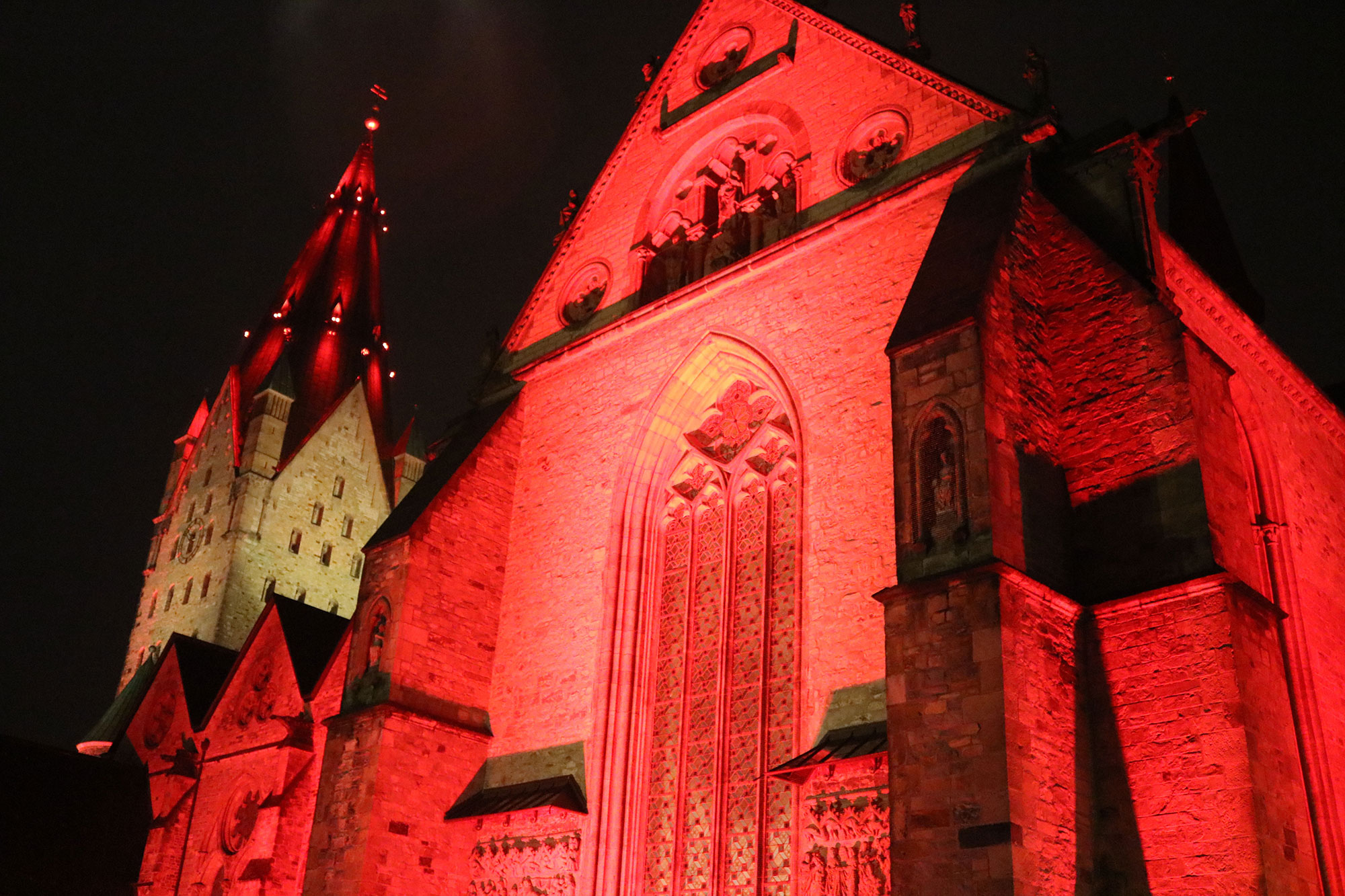 Hoher Dom zu Paderborn am Red Wednesday