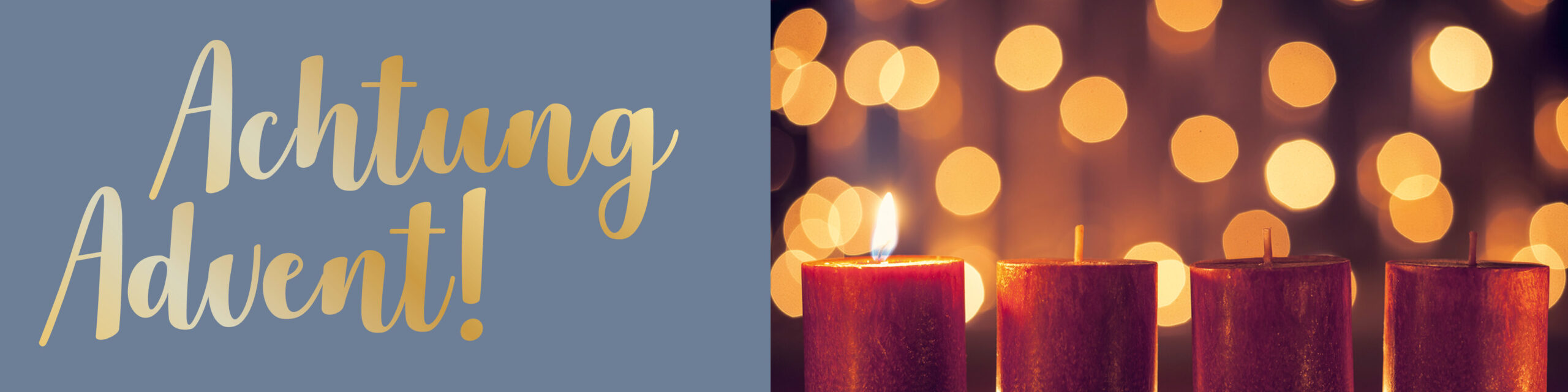 Erster Advent - die erste Kerze brennt