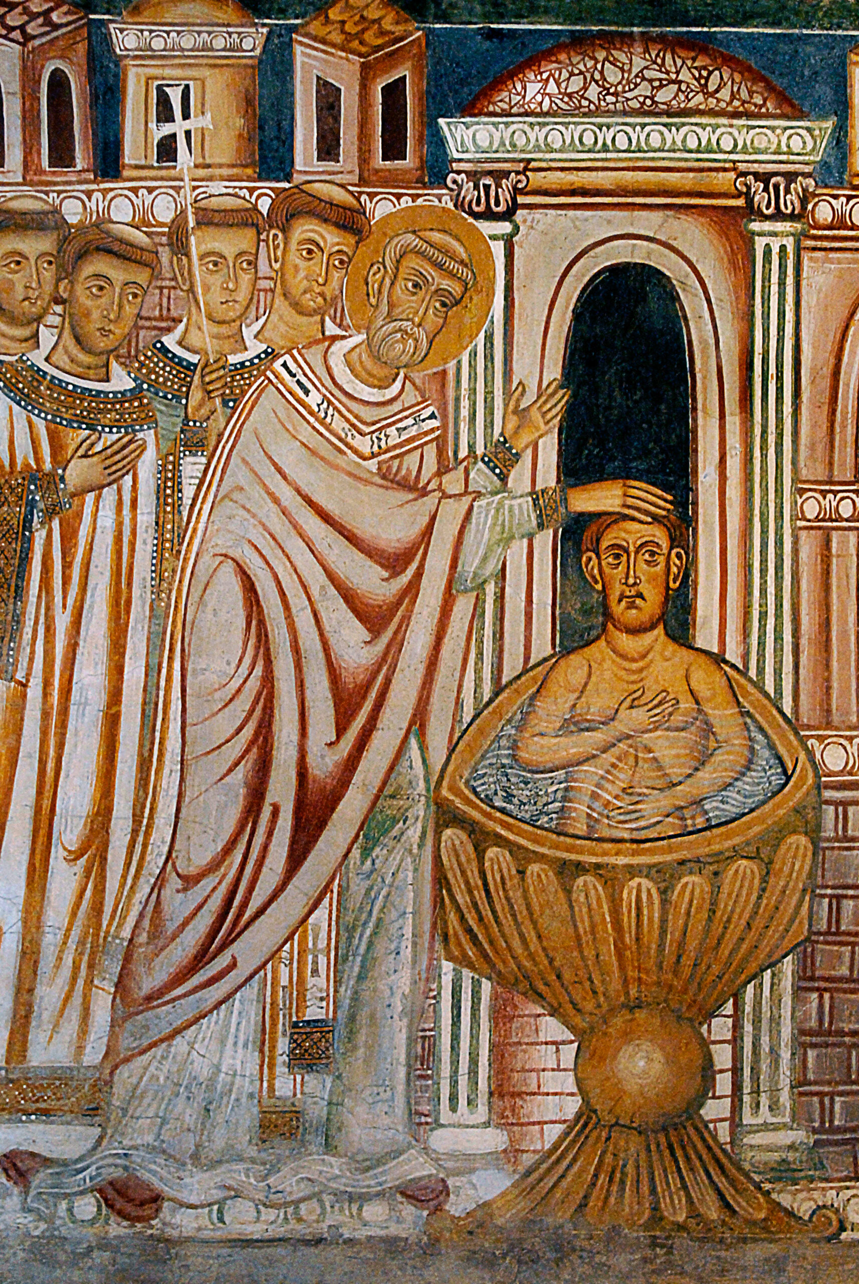 Fresko: Taufe von Kaiser Konstantin