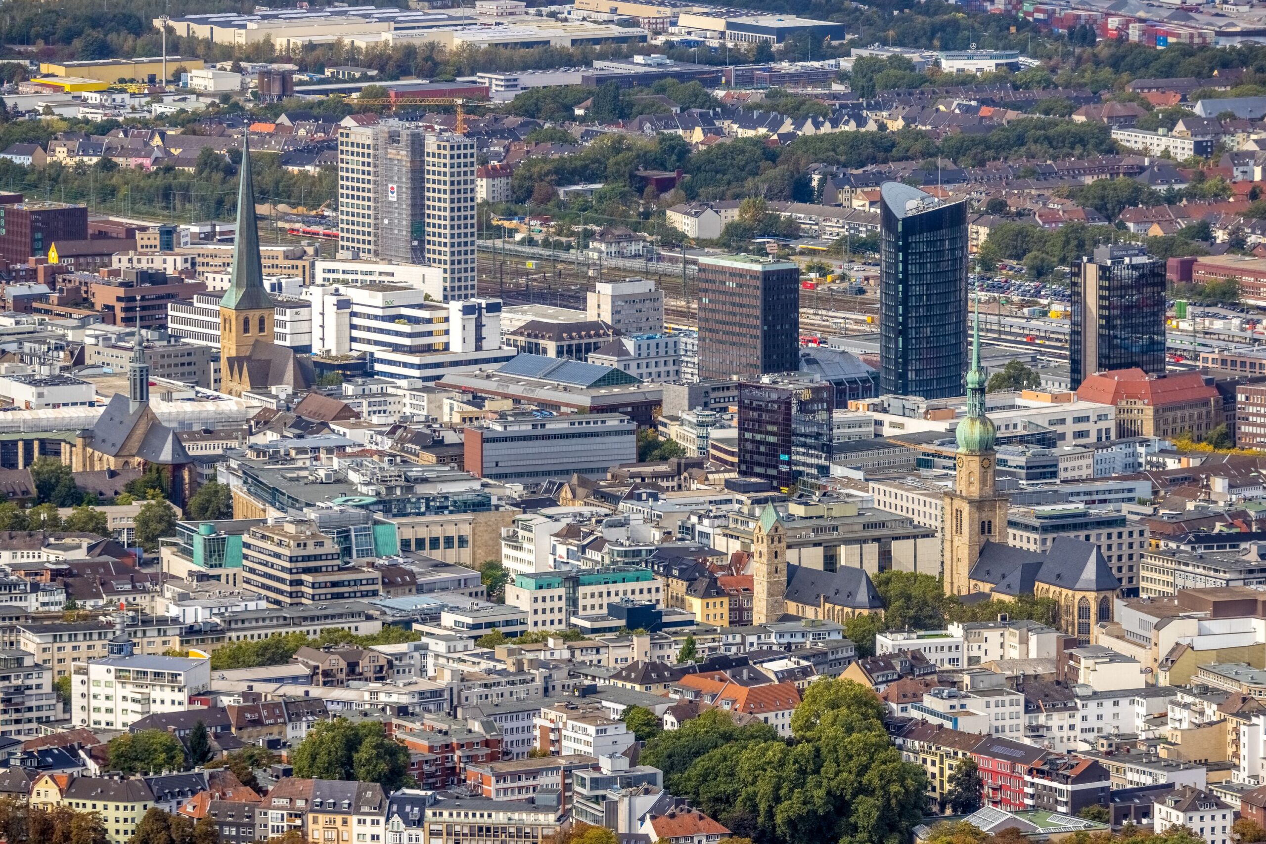 Blick auf die Dortmunder Innenstadt.