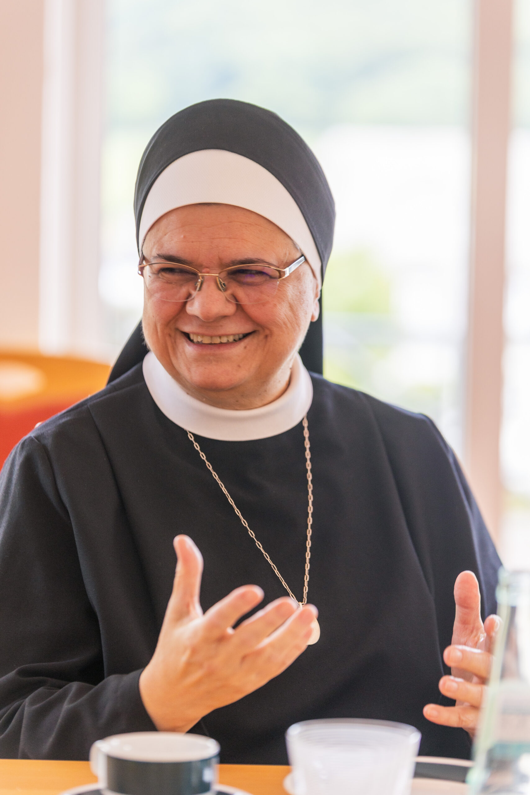 Schwester Juliana im Gespräch