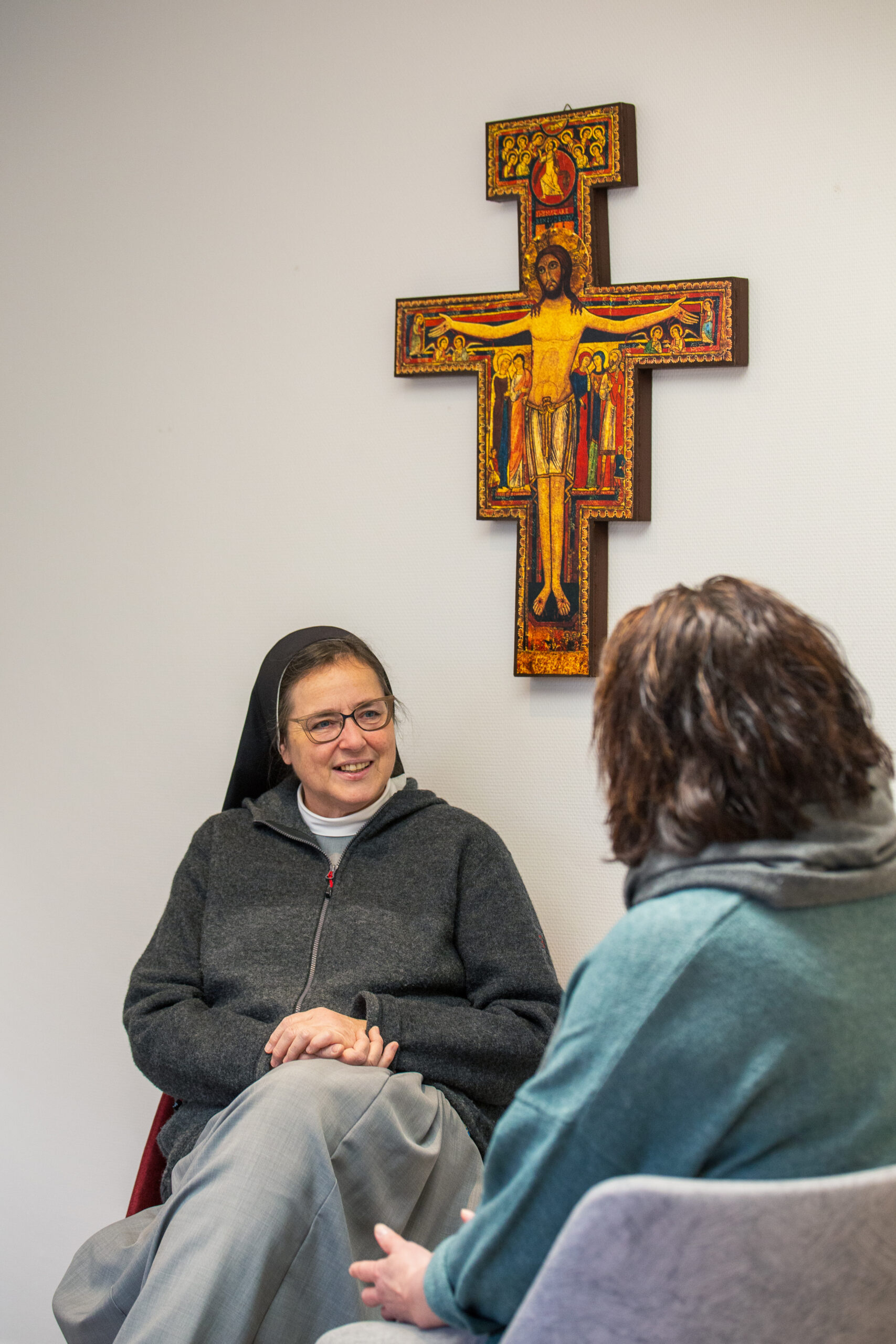 Schwester Elisabeth Bäbler im Gespräch