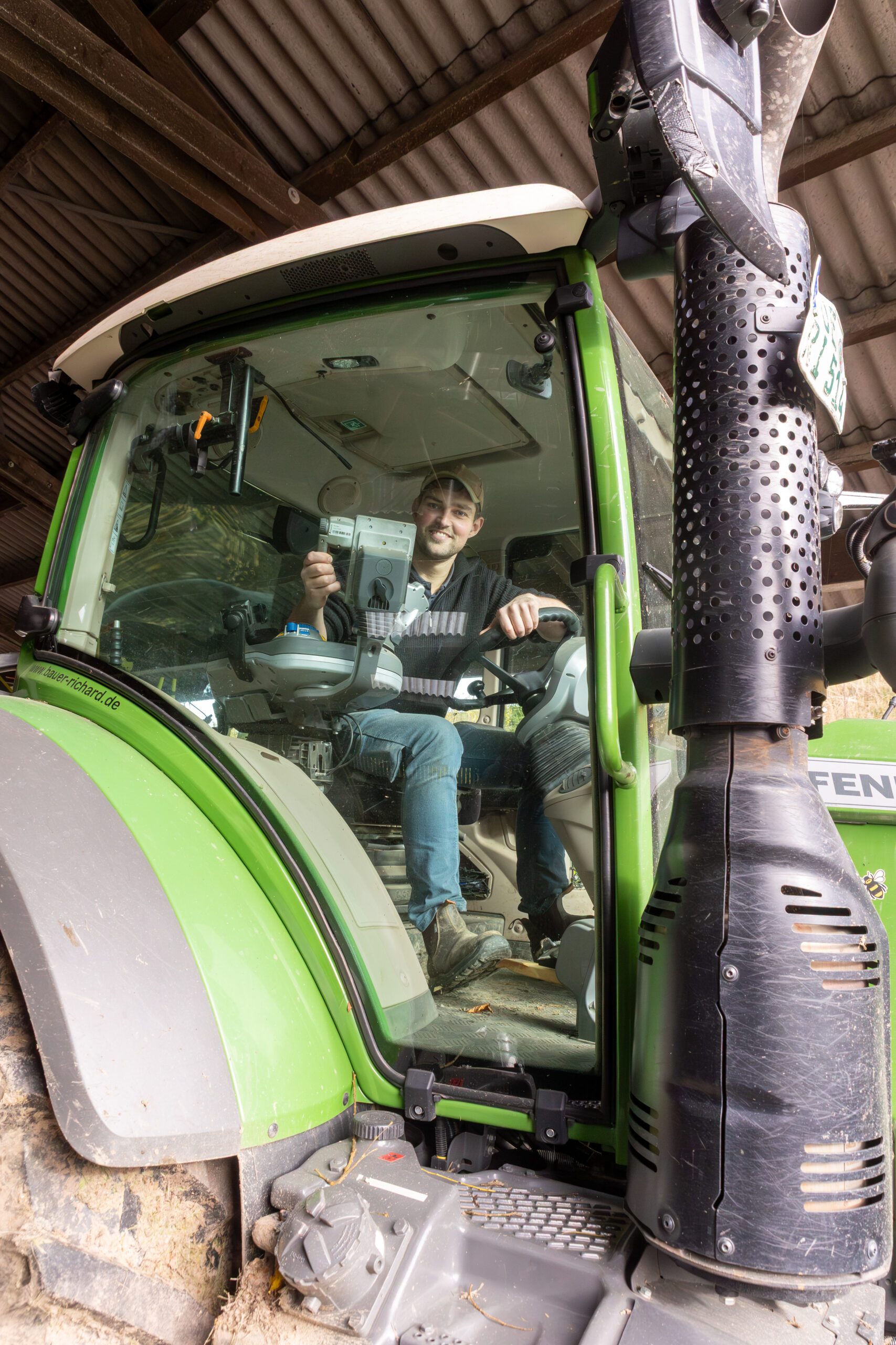 Christian Richard im Traktor