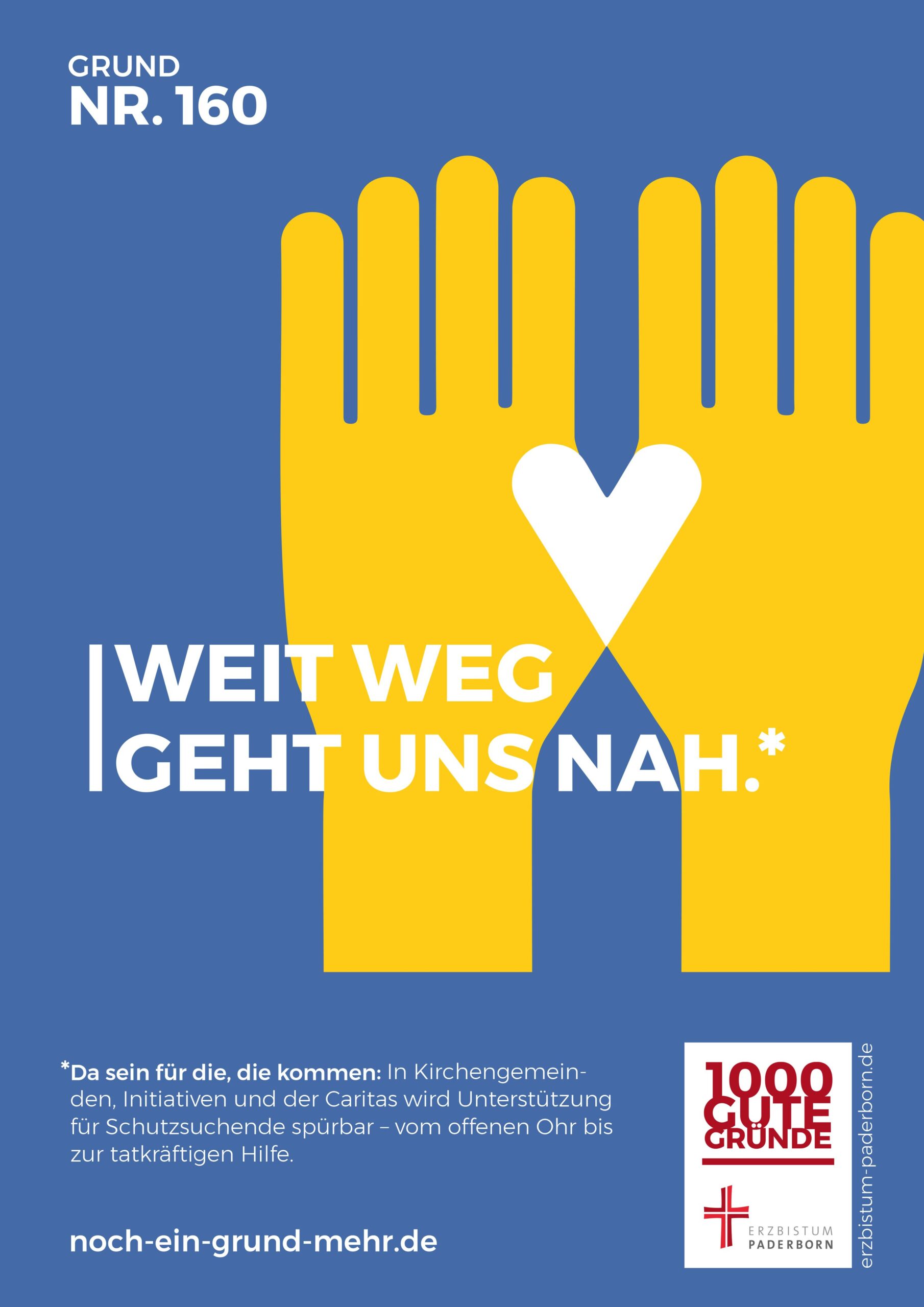 Plakat Grund 160 in Farben der ukrainischen Flagge
