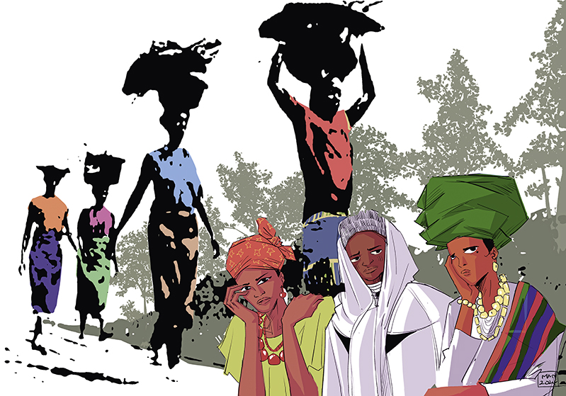 Bild zum Weltgebetstag 2026 mit dem Titel „Rest for the Weary“ von der Künstlerin Gift Amarachi Ottah © 2024 World Day of Prayer Internatio