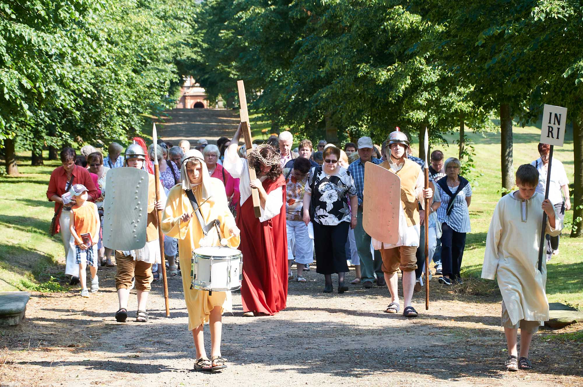 Jesus auf dem Kreuzweg.