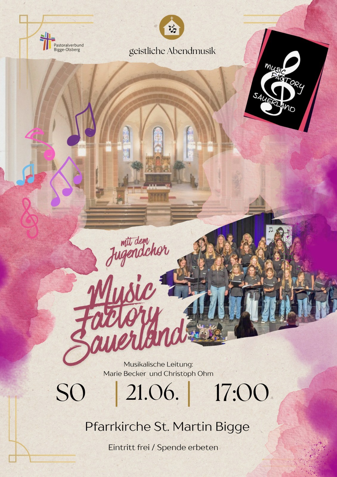 Das nächste Konzert im Rahmen der Geistlichen Abendmusik Bigge findet am Sonntag, 21. Juni, um 17.00 Uhr in der St. Martinus-Kirche statt