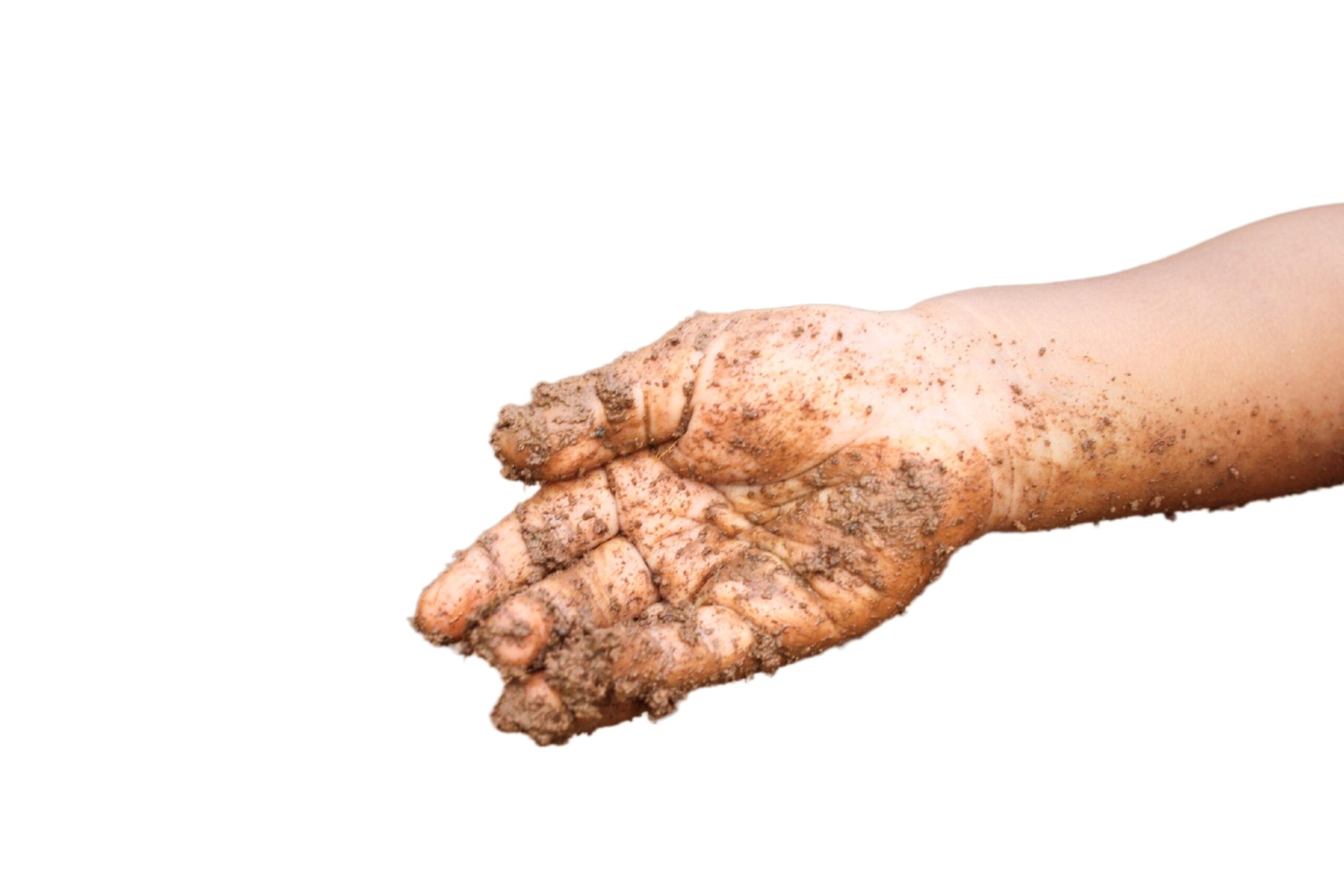 Schmutzige Kinderhand